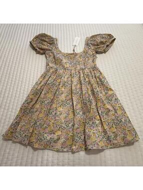 LoveShackFancy Raleigh Floral Poplin Dress Golden Meadows XXS NWT Cottagecore